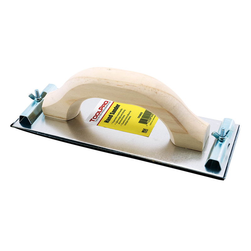 Hand Sander, Aluminum, with Wood Handle